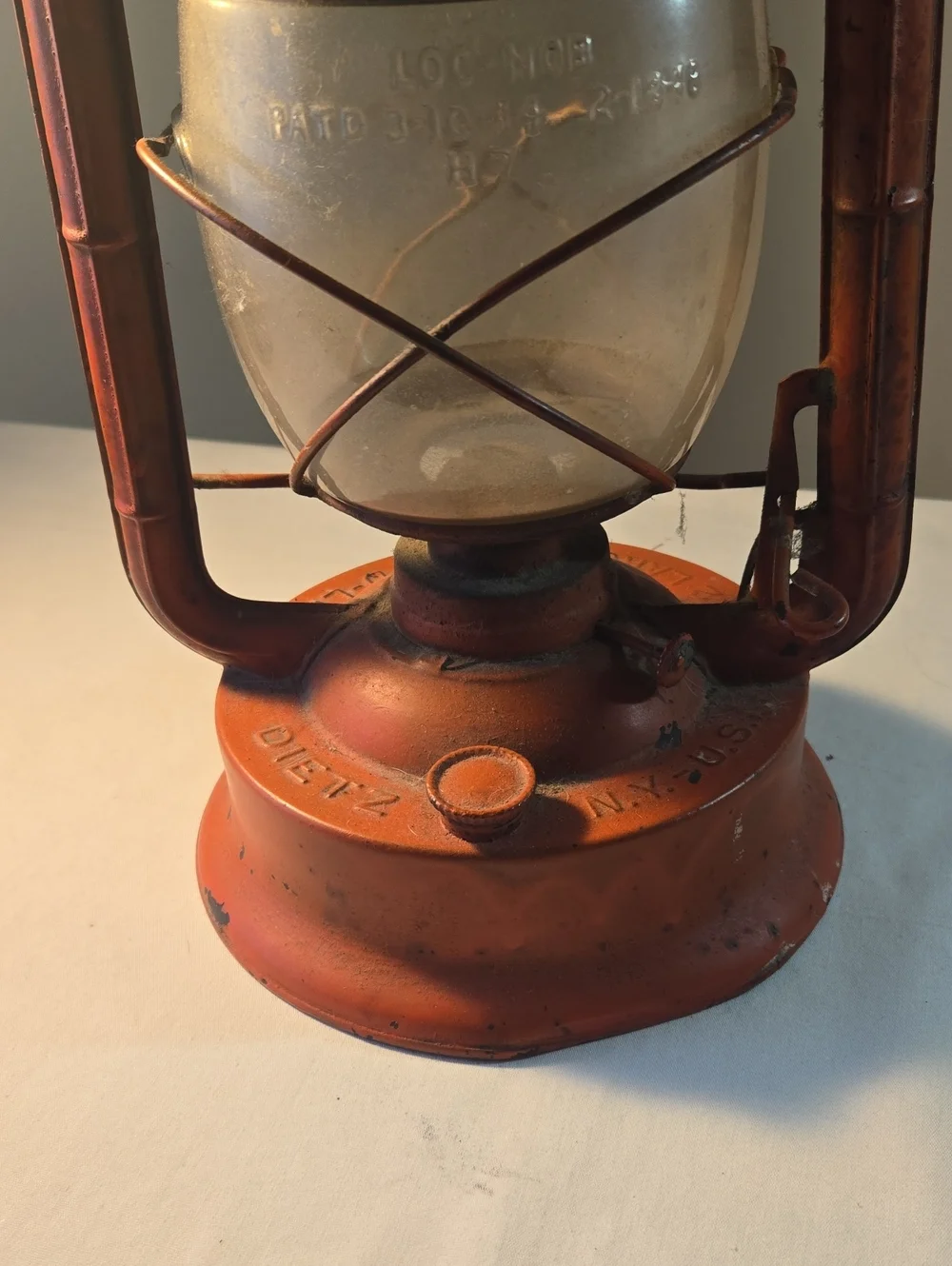 Vintage Orange Oil Lantern - Home Accents